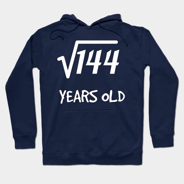 Square Root of 144: 12th Birthday 12 Years Old Boy Girl Hoodie by rayrayray90